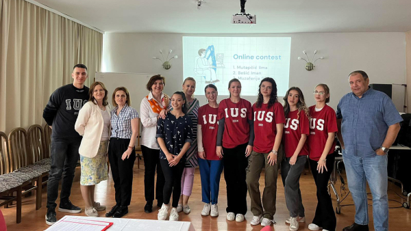 International University of Sarajevo awarding of certificates for participation in TEF project competitions